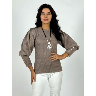 Imagen 2 del producto Polera Lanilla Manga Princesa - Rosa