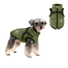 MASCO TODO - Parka Chaqueta Impermeable Perro Talla XL Verde