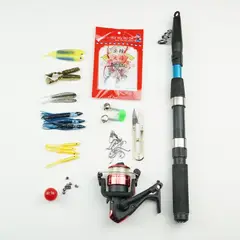 GENERICO - Caña De Fibra De Carbono + kit de accesorios completos