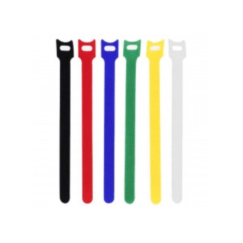 GENERICO - Set Amarra cable velcro (6 Unidades) 12 mm x 250 mm Beat Tools