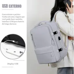 MOMO - Mochila Viaje Genérica Large Travel Backpack Color Gris 40l