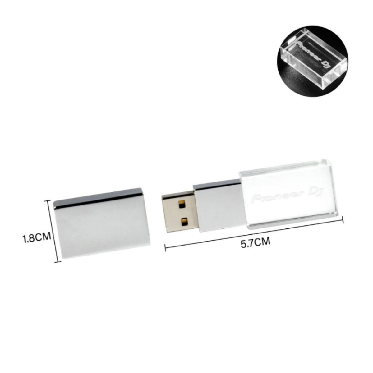 GENERICO - Pendrive USB 128GB Color Transparente Beat Tools
