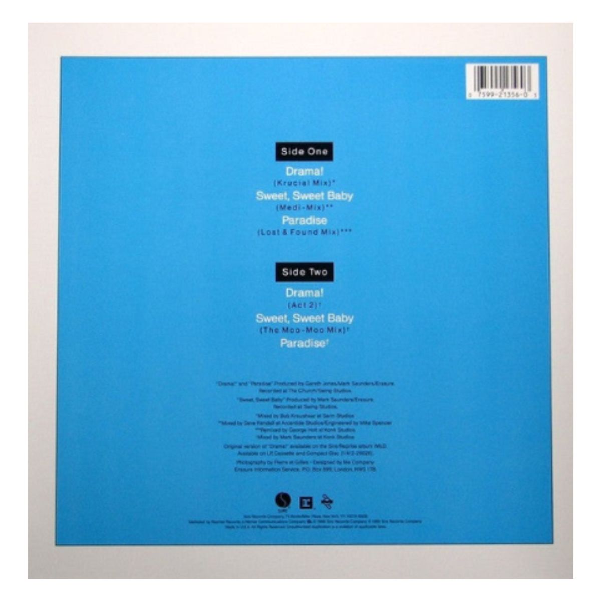 GENERICO - Erasure  Drama Vinilo Reacondicionado VG+