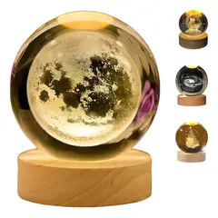 GENERICO - Luna 3D Luz Nocturna De Bola De Cristal Regalos De Navidad