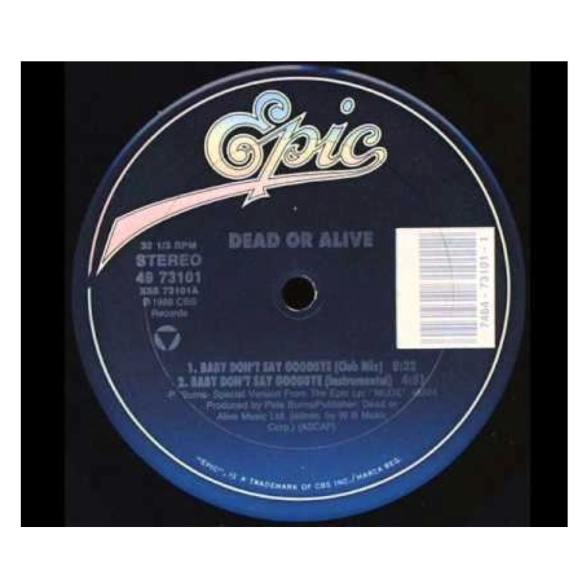 GENERICO - Dead Or Alive  Baby Dont Say Goodbye Vinilo Reacondicionado VG+