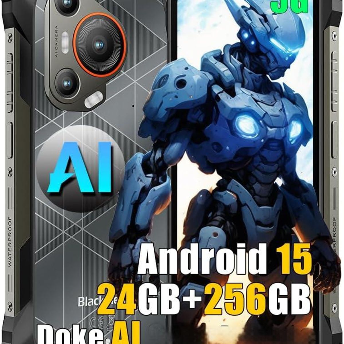 BLACKVIEW - Blackview BL7000 5G Celular 24GB+256GB pantalla 6.78 Android15
