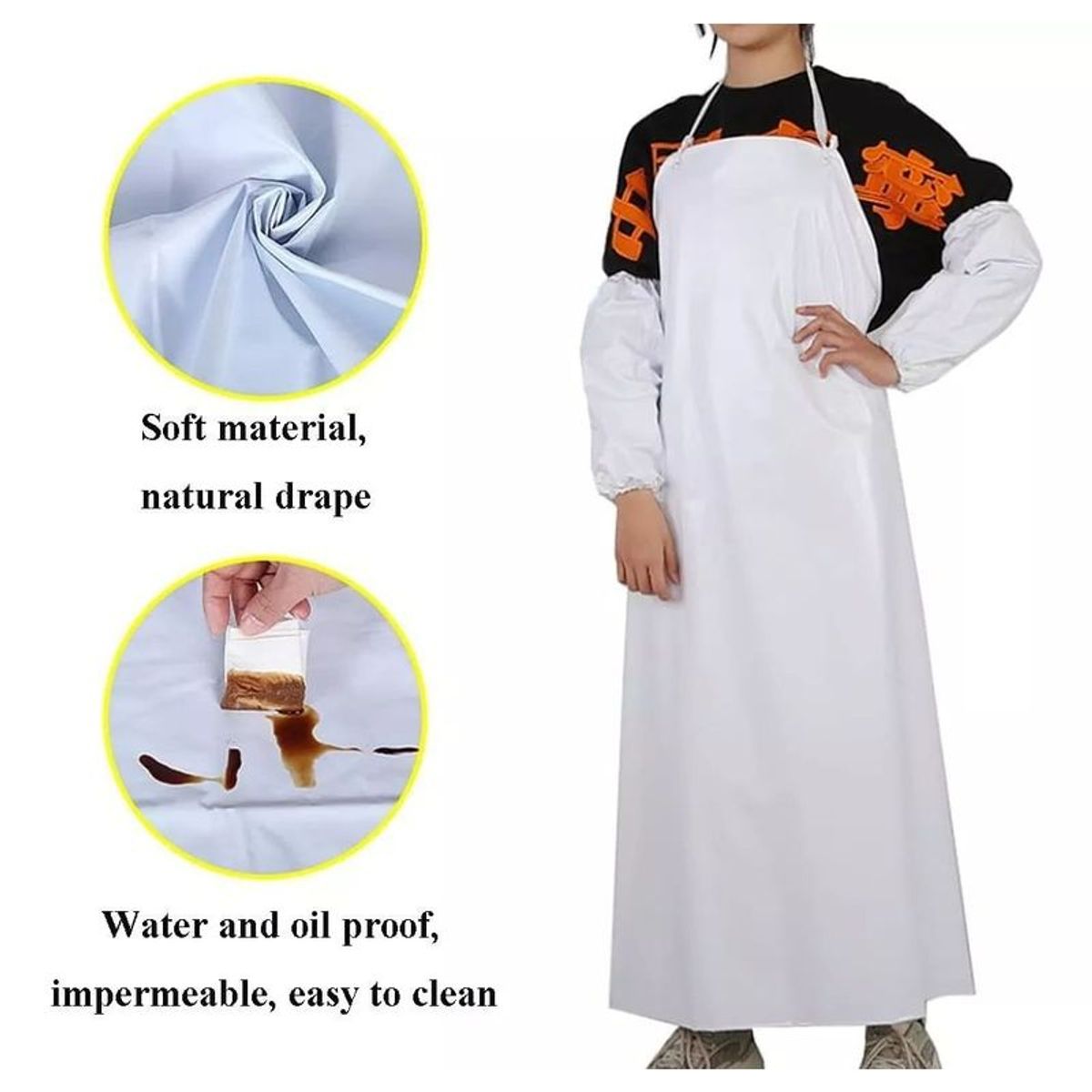 GENERICO - Pechera De Hule Pvc Delantal Impermeable Carnicero Industria