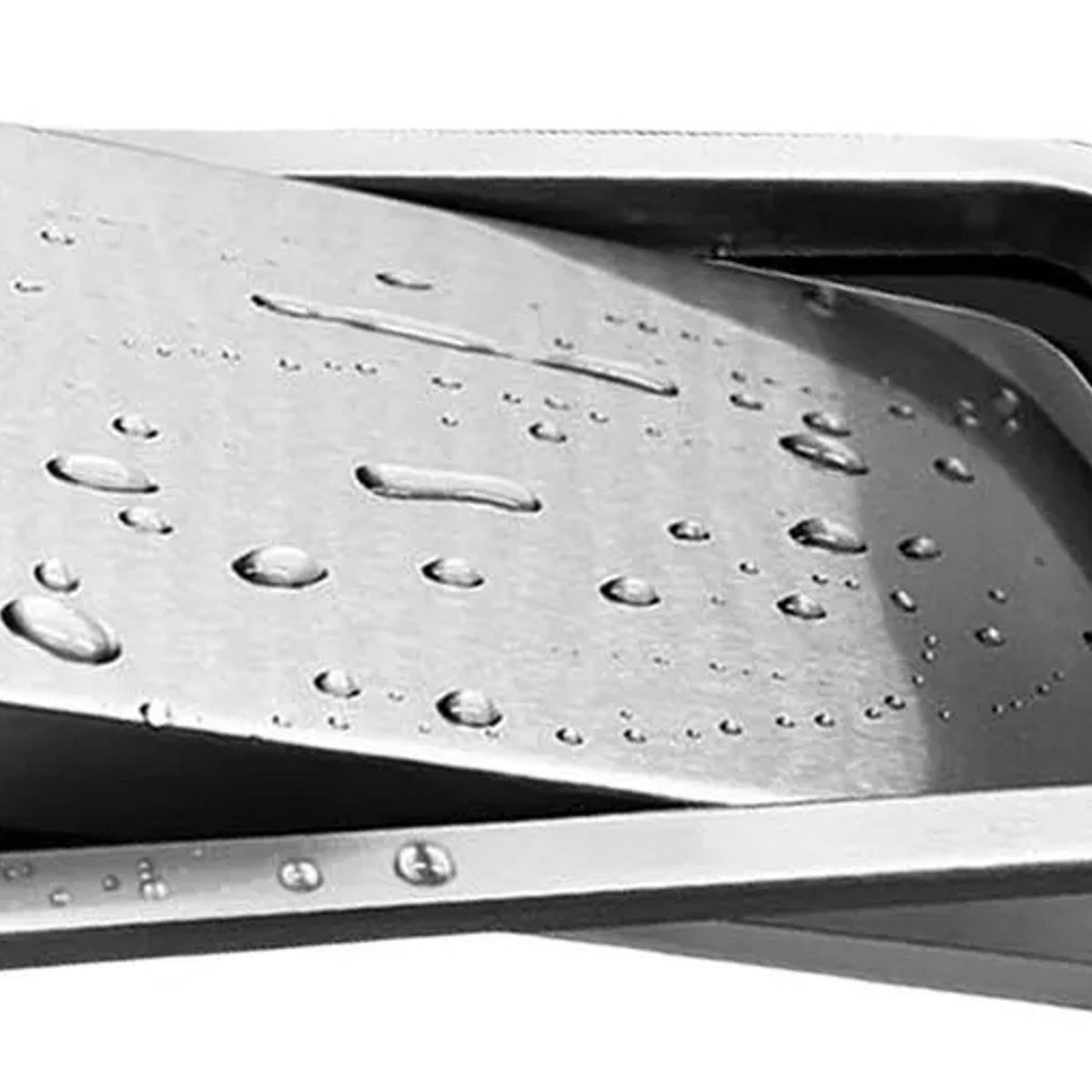 PUREPOWER - Tapa de Basura Abatible Cuadrada para Encimera en Acero Inoxidable