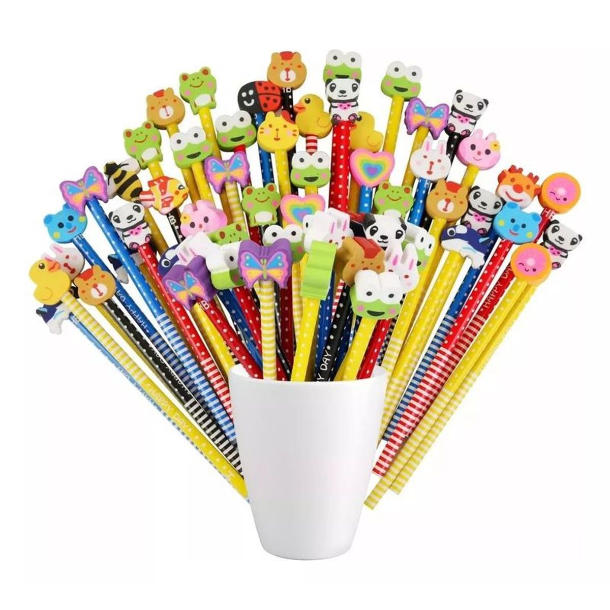 GENERICO - Set De 40 Lápices Niños Grafito Mina Colores Diseños