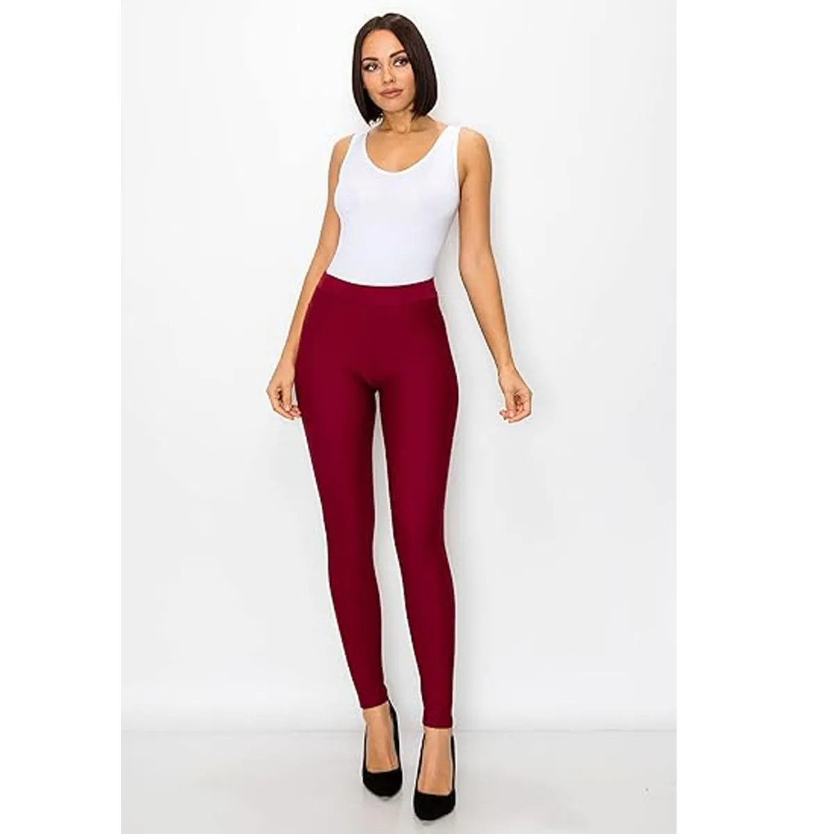 EDWINAYY - Pantalones de cintura alta para mujer tipo lápiz informales