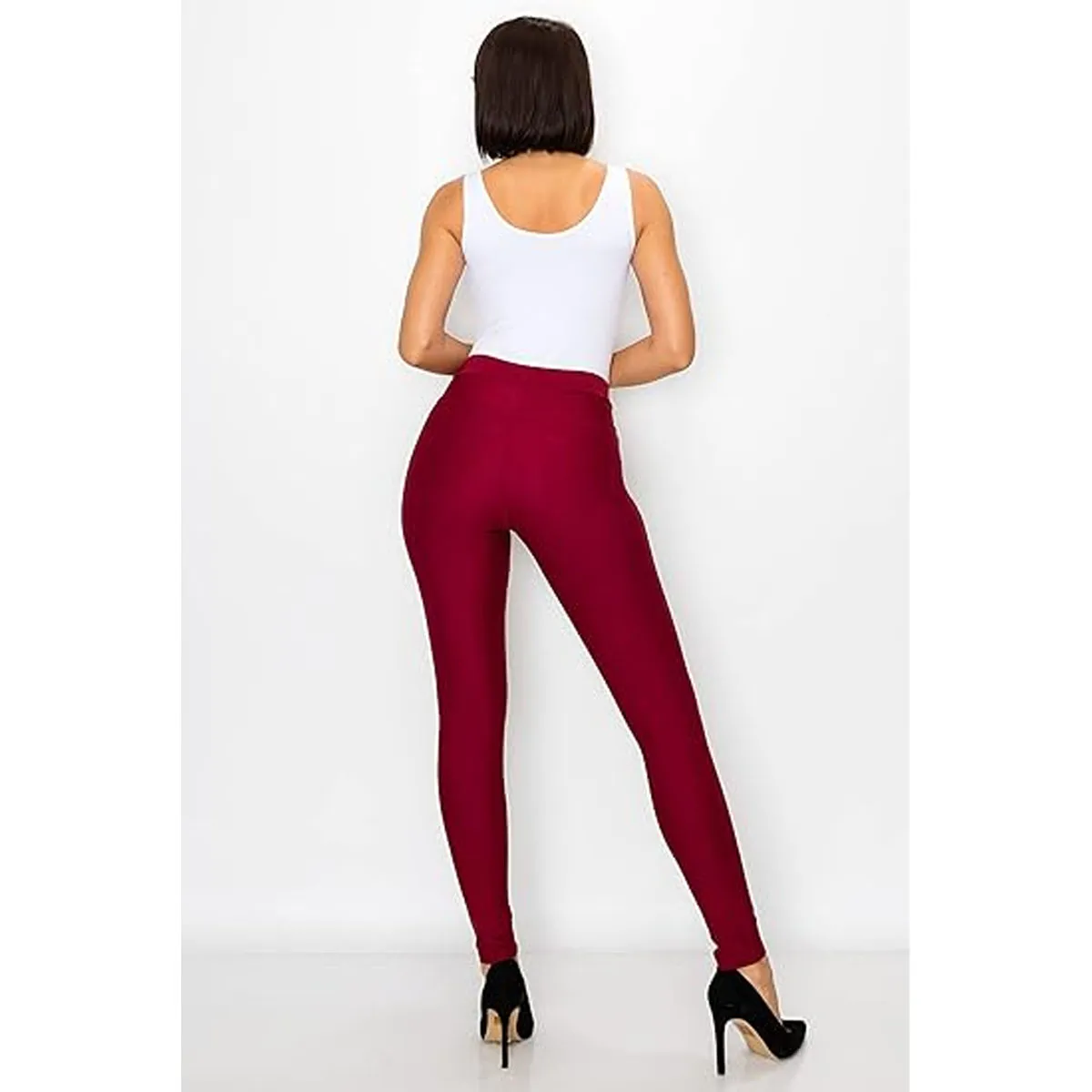 EDWINAYY - Pantalones de cintura alta para mujer tipo lápiz informales