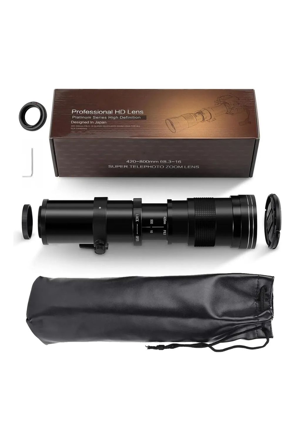 KUANGYE Súper Teleobjetivo Zoom Cámaras Réflex Para Canon 420-800