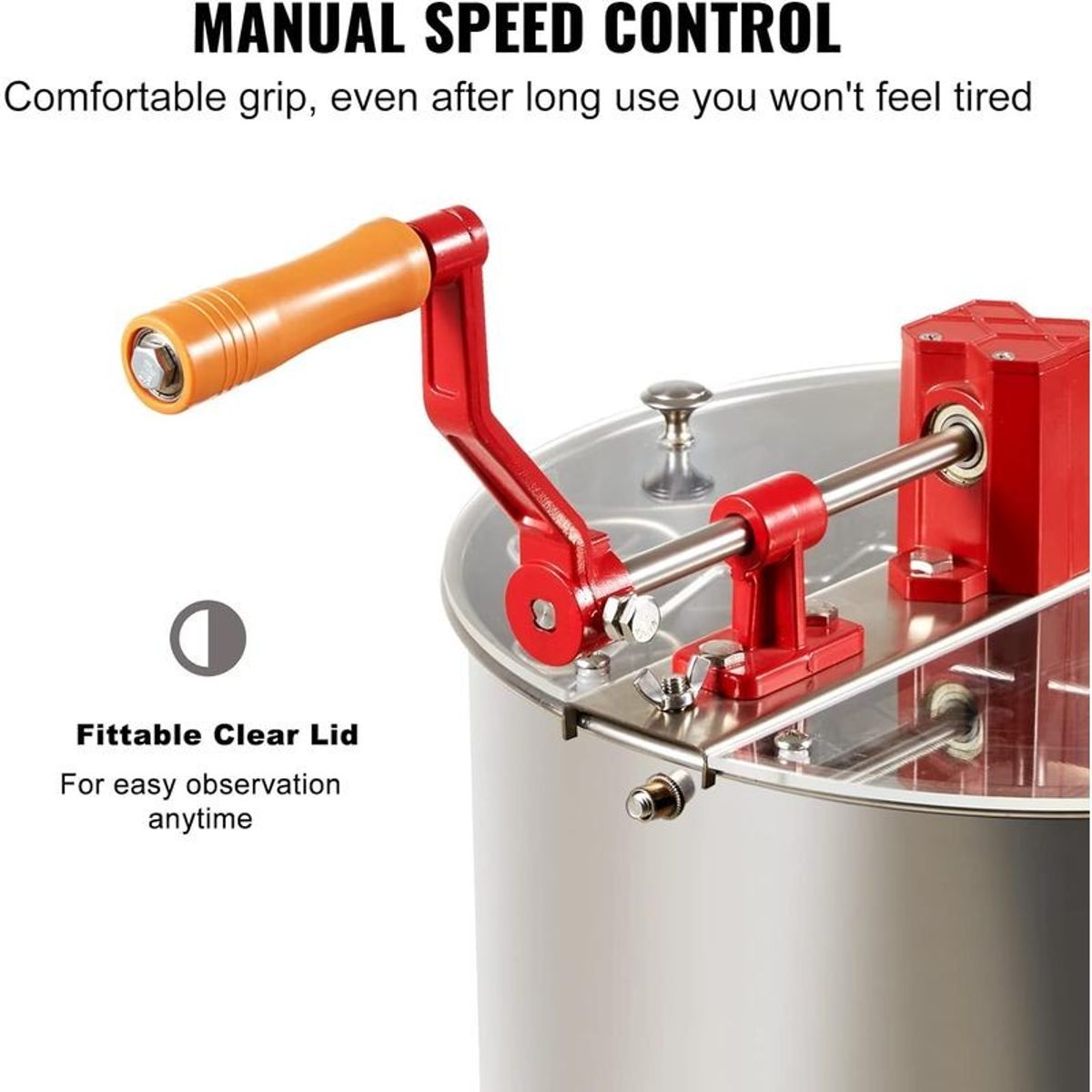 KUANGYE - Extractor De Miel Manual 3 Marcos Centrífuga Separador