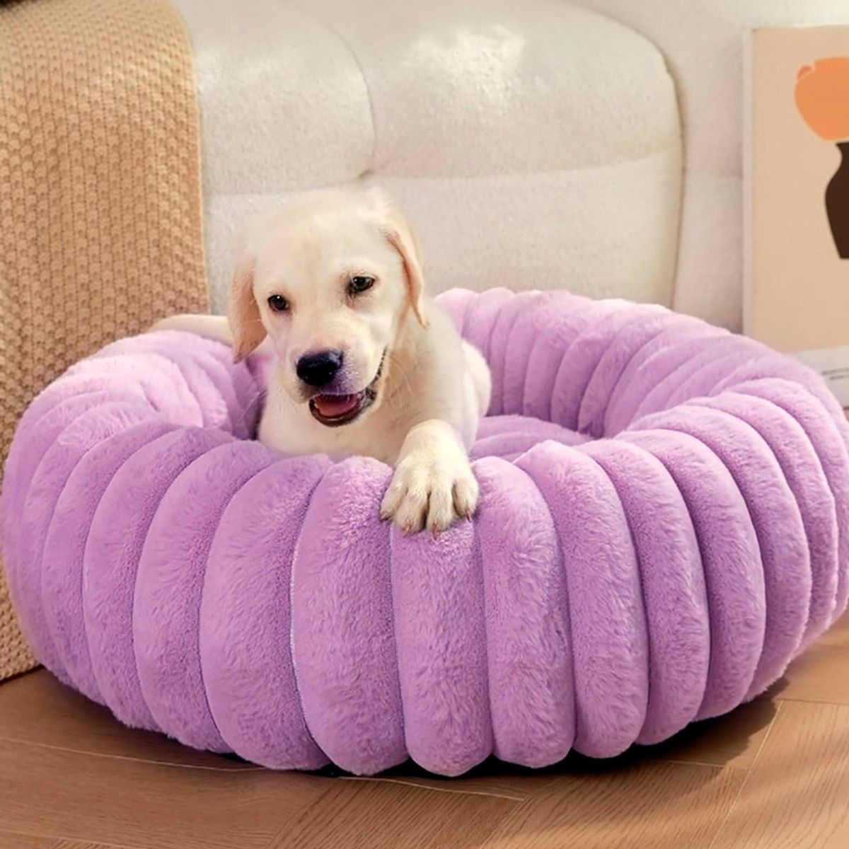 GENERICO - Cama Suave Redonda Antideslizante Para Mascotas 70Cm Morado