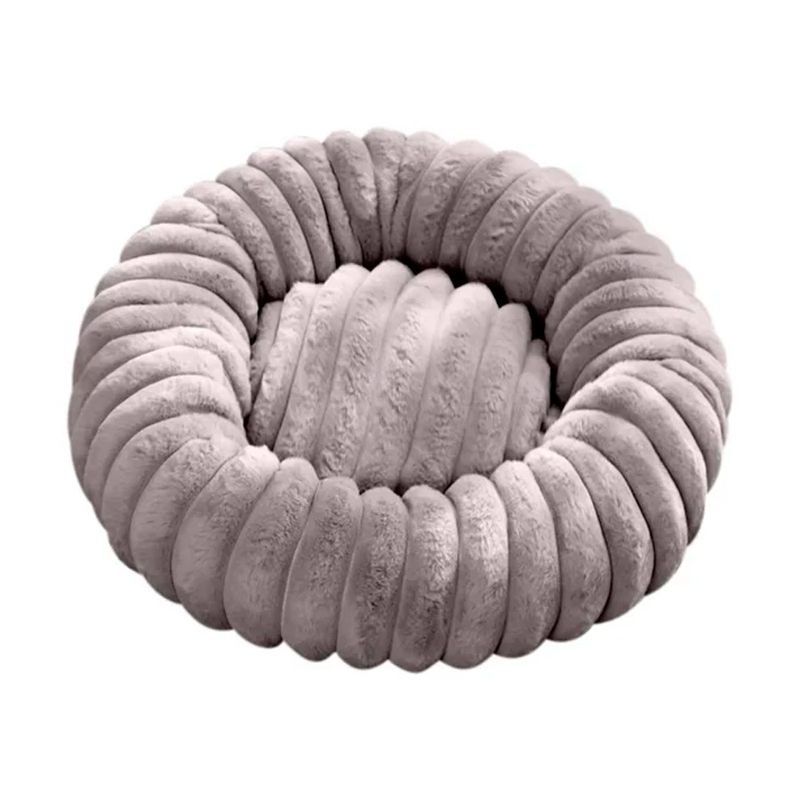 GENERICO - Cama Suave Redonda Antideslizante Para Mascotas 60 Cm Gris