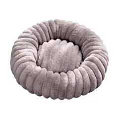 GENERICO - Cama Suave Redonda Antideslizante Para Mascotas 60 Cm Gris