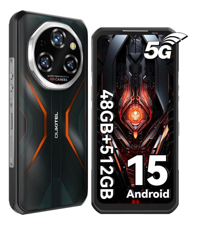 Wp55pro 16gb+512gb 5g Dual Sim Celulares Resistentes Negro