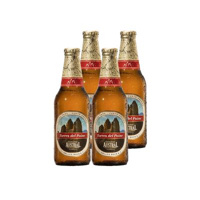 Austral 4X Cerveza Torres Del Paine Botellín 330Cc