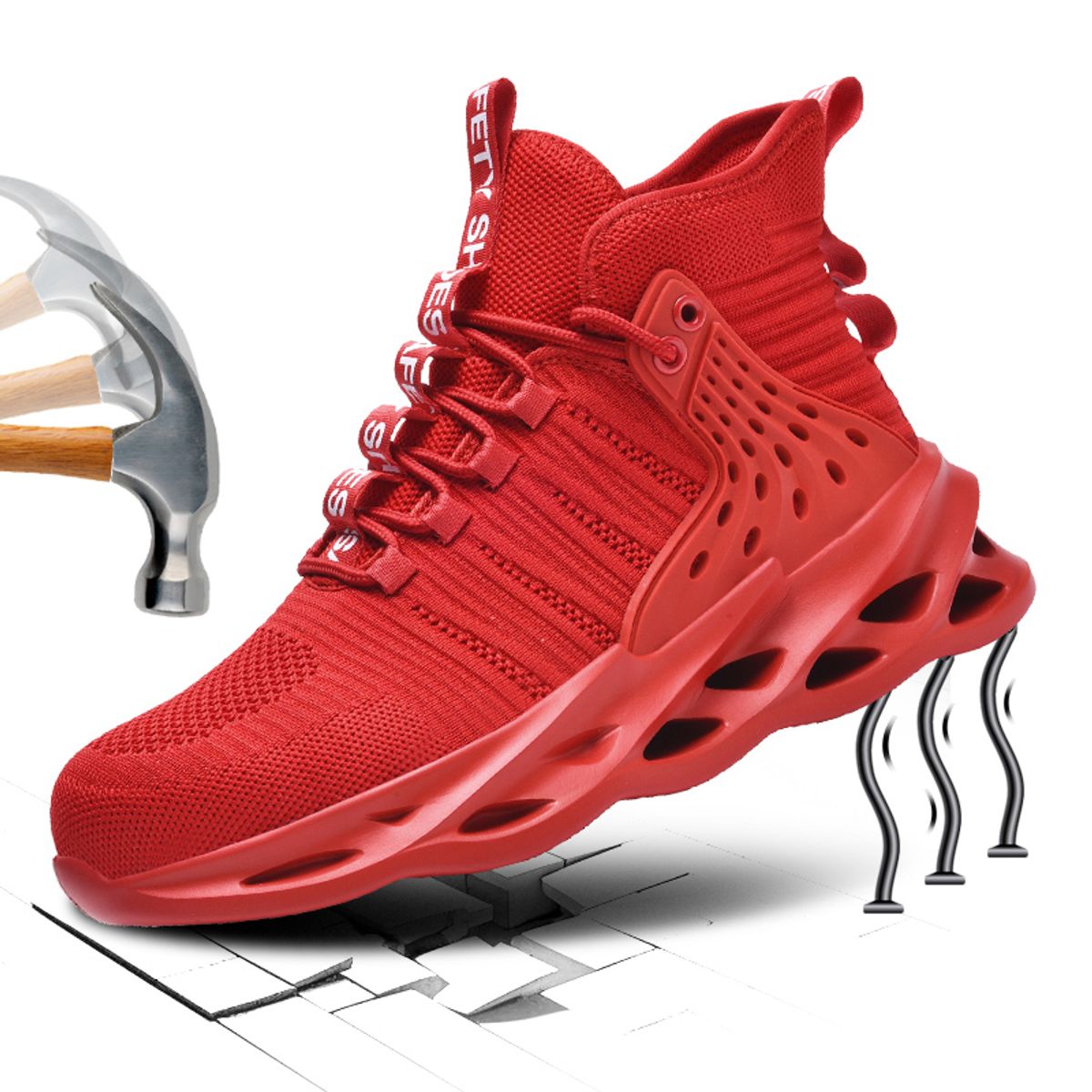 SHANDIAN - Zapatos Seguridad Casual Hombre Negro