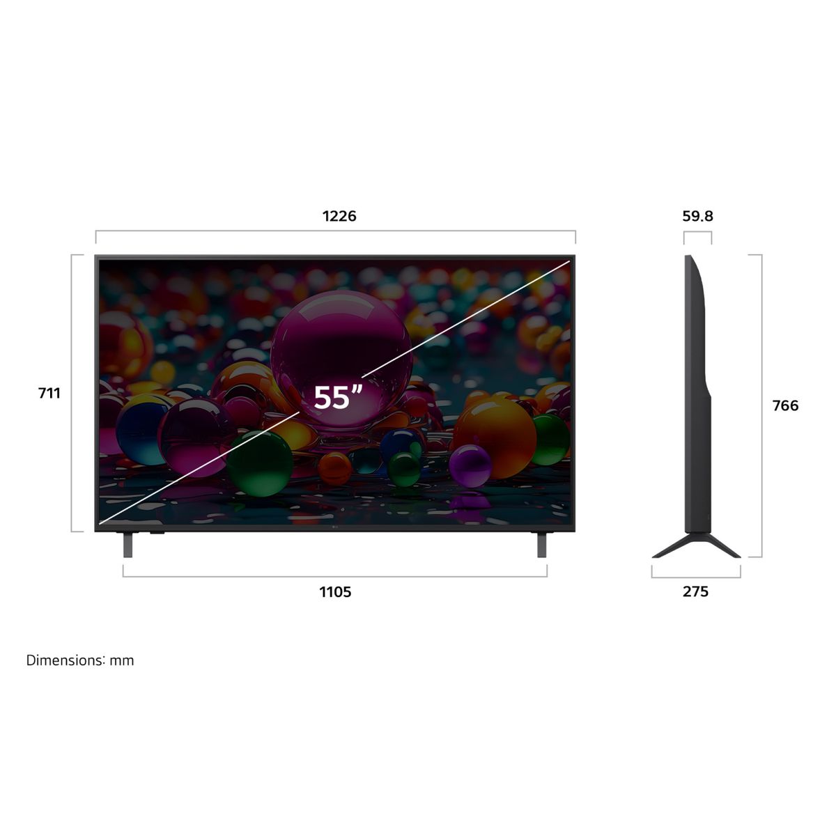 LG - Televisor LED Web OS 55 Smart TV 4K UHD 55UA7500PSA LG 2025