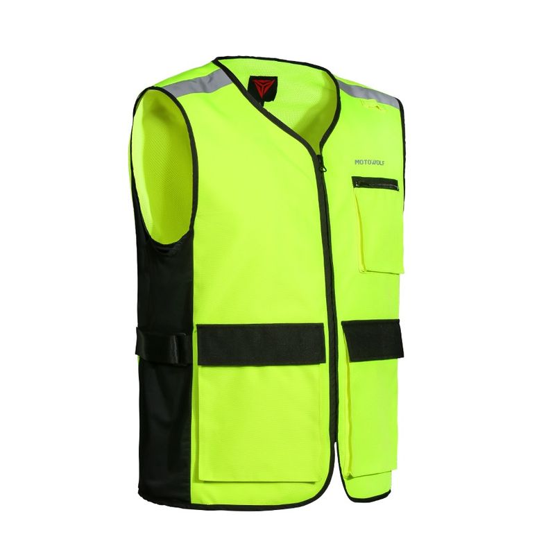 MOTOWOLF - Chaleco para motociclismo reflectante Motowolf 0506