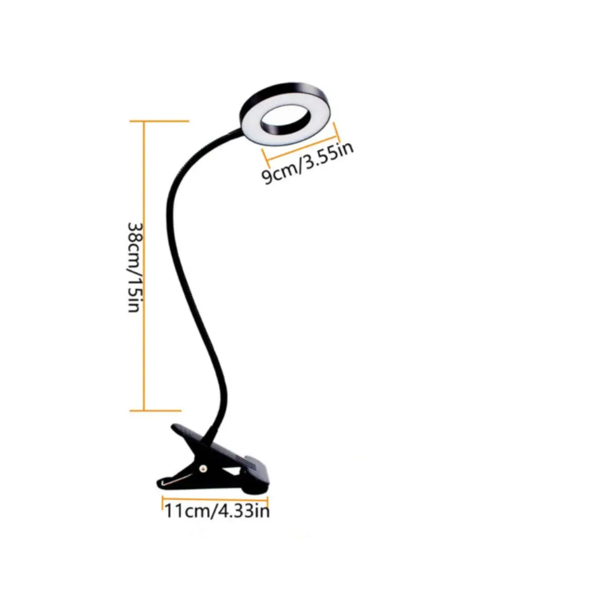 GENERICO - Lámpara LED USB con cuello de cisne Flexible con Clip Beat Tools