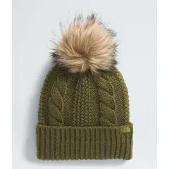 THE NORTH FACE - Gorro Oh Mega Fur Pom Mujer Verde