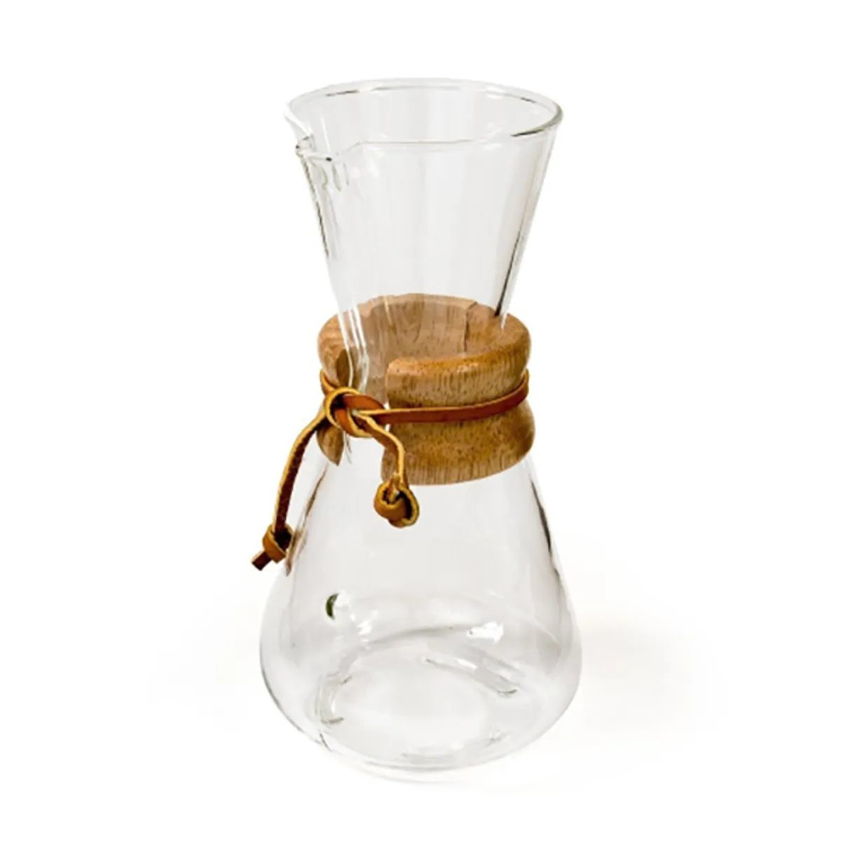 ORCUS - CAFETERA DE VIDRIO CHEMEX 3 TAZAS MANGO MADERA 400 ML