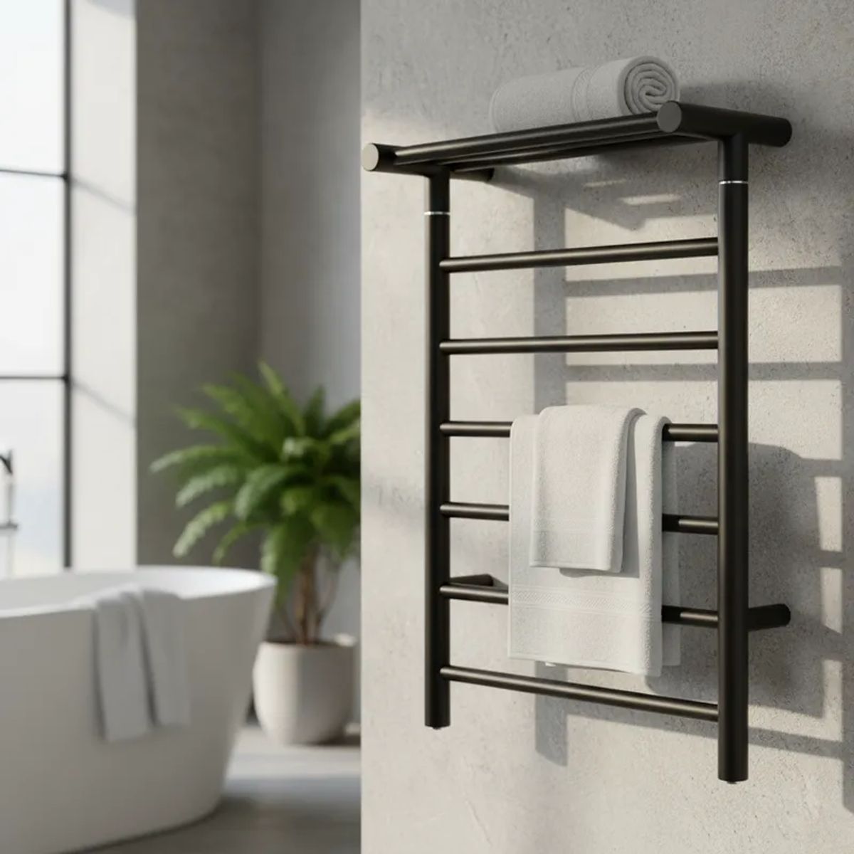 STRETTO - Toallero Electrico 7 Barras Stretto Color Negro