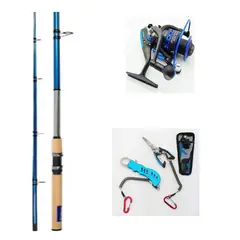 GENERICO - Set De Pesca Incluye Caña + alicate+ Carrete y nylon