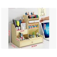 Organizador Escritorio Madera Portalápices Oficina Escuela