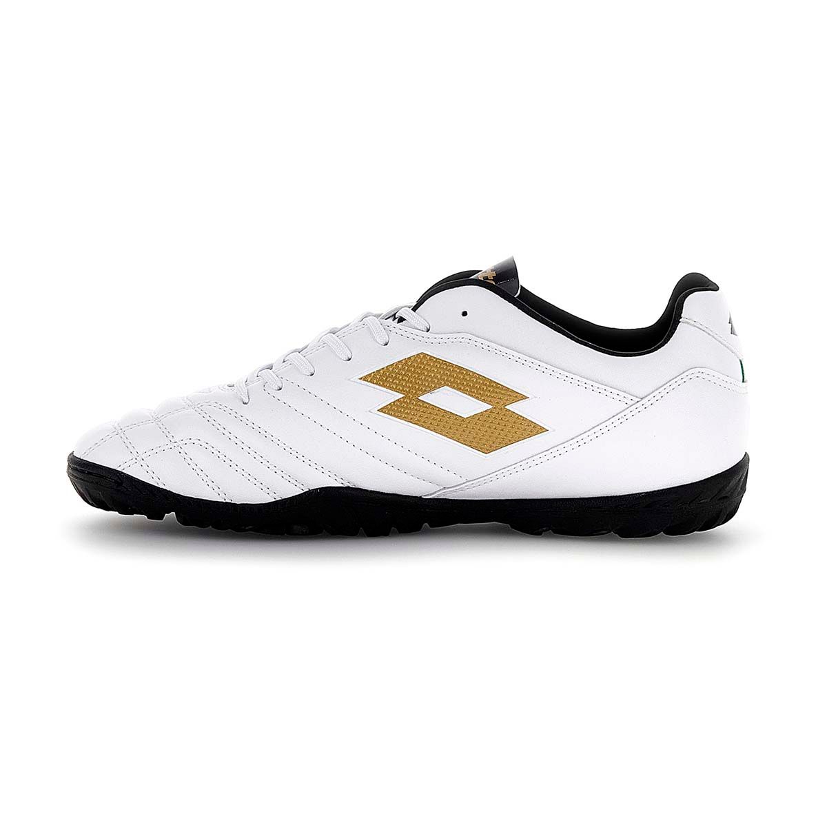 LOTTO - Zapato de Baby Fútbol Hombre Lotto - Stadio 705 TF Blanco Dorado