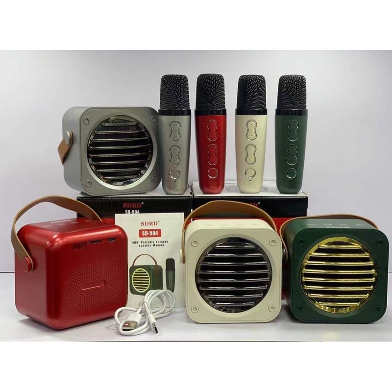GENERICO - Karaoke Portatil con Micrófono Inalámbrico SD-504