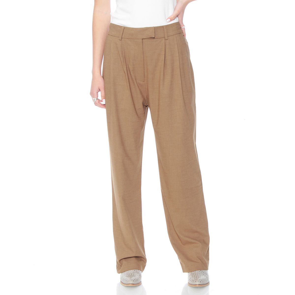 WADOS - PANTALON RECTO TIRO ALTO PRETINA PASADA