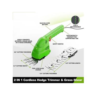 Imagen 2 del producto Cortadora De Setos Podadora De Césped Ramas Inalámbrico