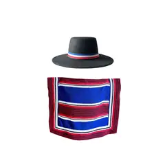 GENERICO - Manta Poncho + Sombrero Huaso Niño