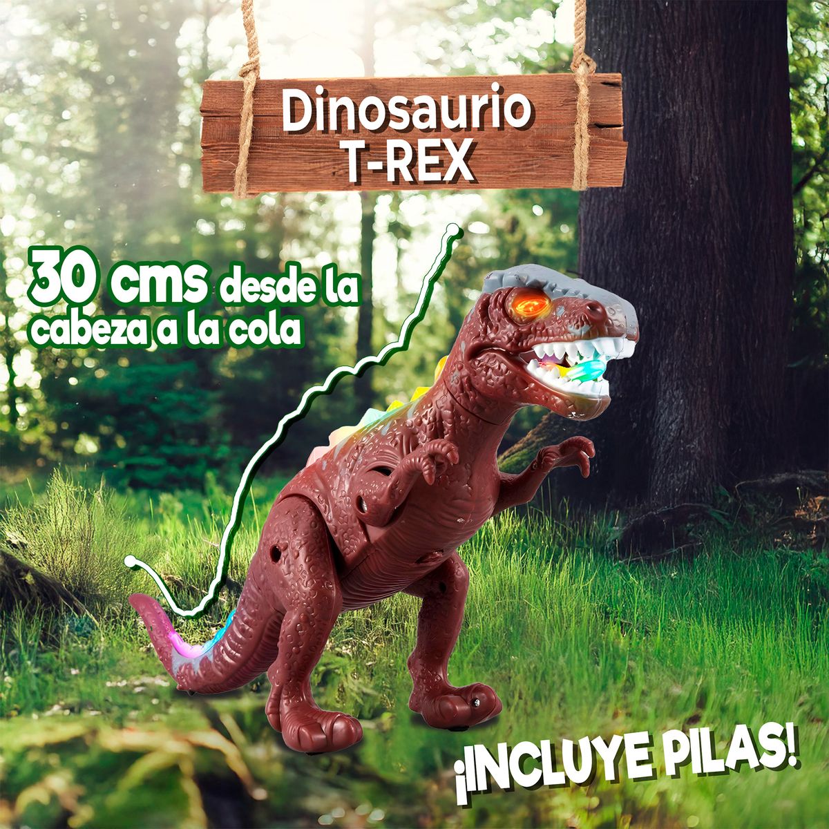 GENERICO - Dinosaurio T-rex Robot Juguete Niños Luces Led y Sonido