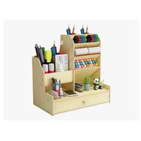 Organizador Escritorio Madera Portalápices Oficina Escuela