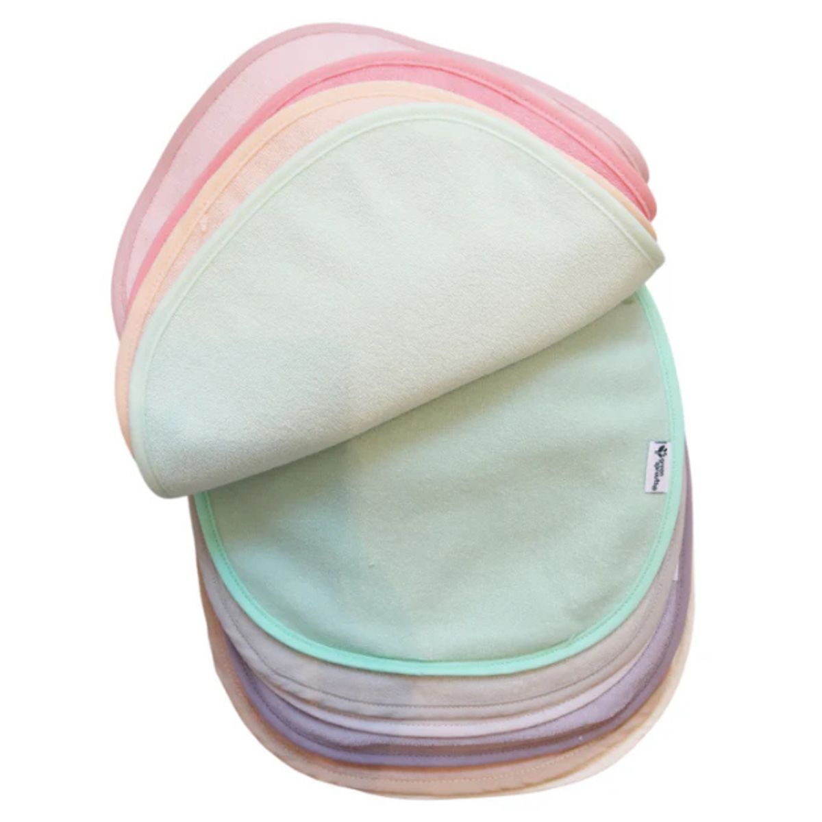 GREEN SPROUTS - Pack 10 Baberos Impermeable Mix Rosa Pastel Green Sprouts