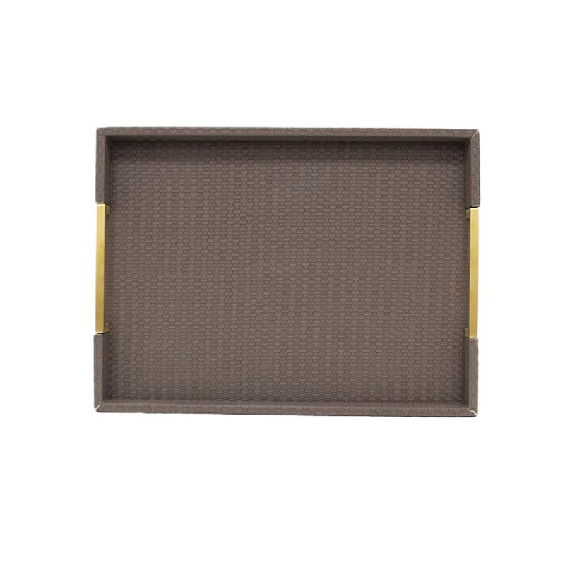 MSA MUEBLES SANTA ANA - Bandeja Leather Coffe