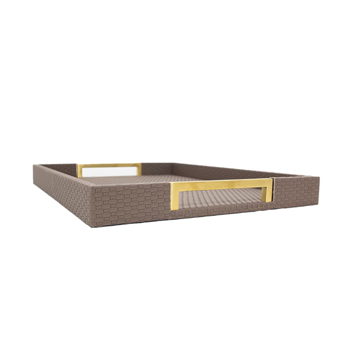 MSA MUEBLES SANTA ANA - Bandeja Leather Coffe