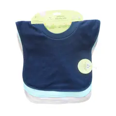 GREEN SPROUTS - Pack 3 Baberos Impermeable Polera Blue