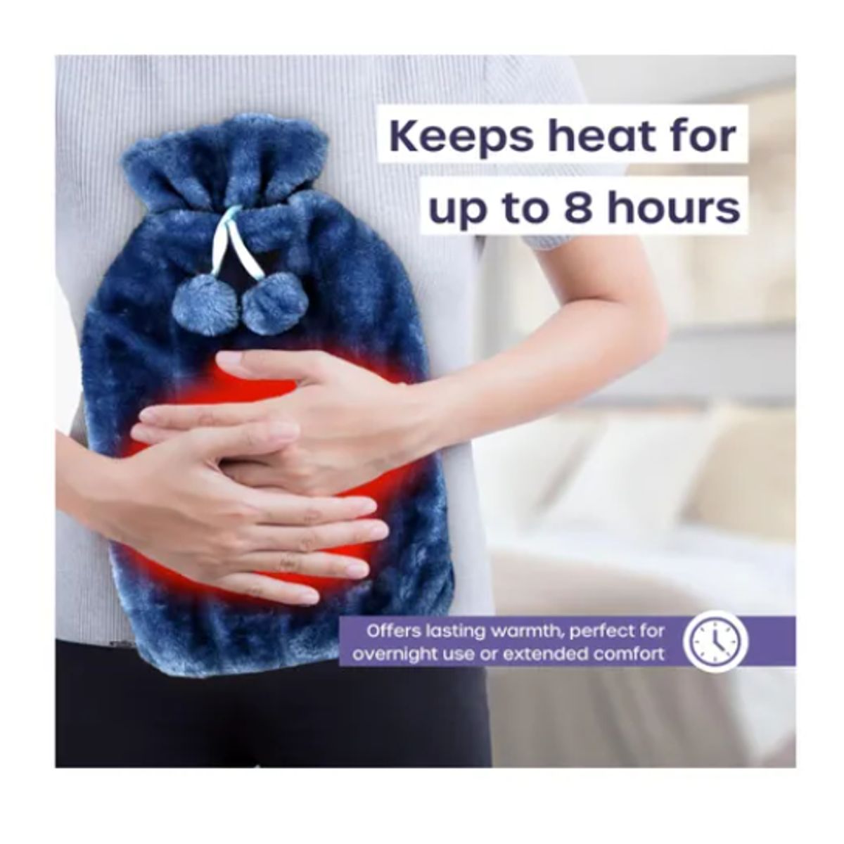 GENERICO - Guatero De Goma Fundas Tejida Caliente 2 Litros