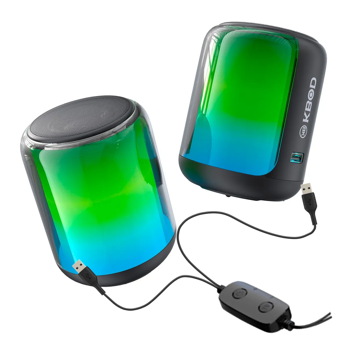 KBOD - Parlante Gamer Bluetooth Usb Y Luces Rgb Kbod Kb-bc55 Negro