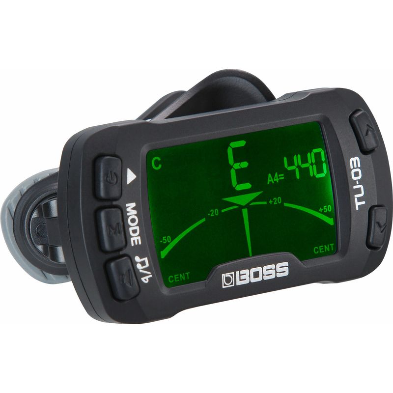 BOSS - Afinador  Metrónomo de Pinza Clip-on Boss TU-03