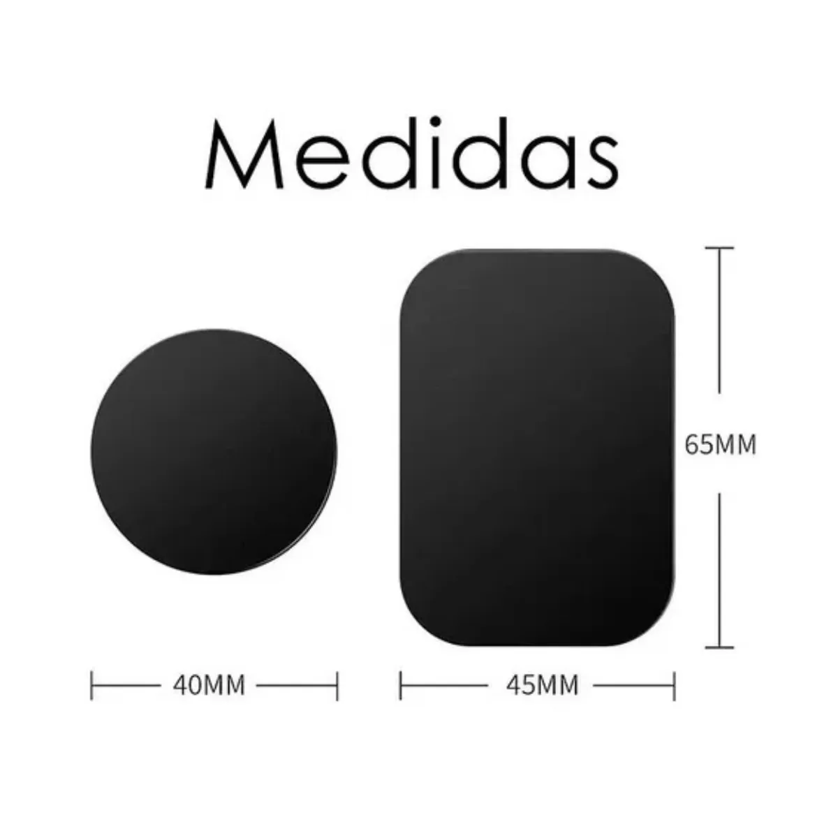 GENERAC - Pack X2 Repuesto Placa Metalica Magnético Iman Para Celular