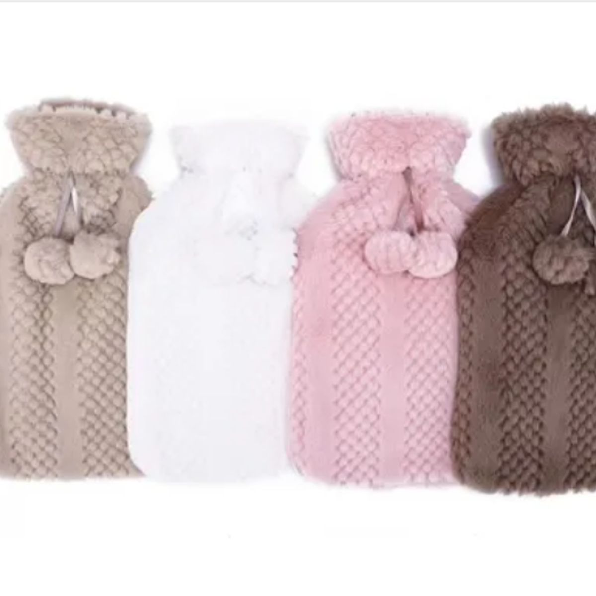 GENERICO - Guatero De Goma Fundas Tejida Caliente 2 Litros