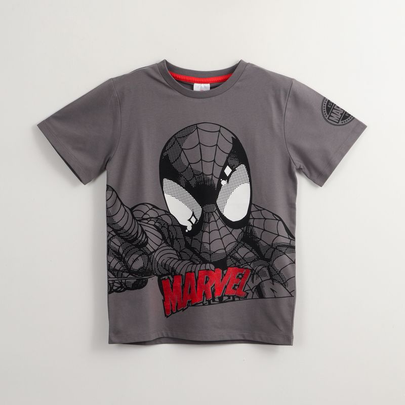 MARVEL - Polera Manga Corta Niño Spiderman Dark Gris Marvel