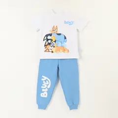 BLUEY - Conjunto Niño Sideways Blanco Y Su Familia