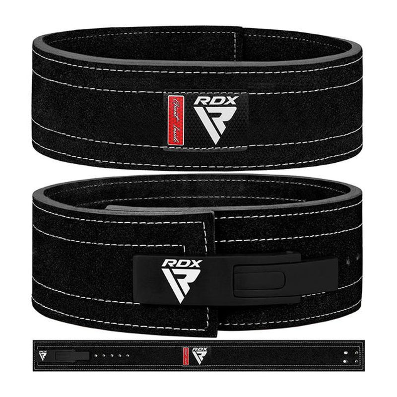 RDX - Cinturón de gimnasio de cuero para levantamiento de pesas RDX de 4 PULGADAS Talla XL